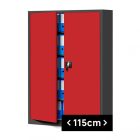 JAN NOWAK® - JAN II Fém iratszekrény PIROS/ANTRACIT