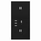 JAN NOWAK® - FILIP II Fém iratszekrény széffel - ÉJFEKETE