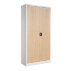 JAN NOWAK® - JAN I Fém iratszekrény BÜKKFA MINTÁVAL