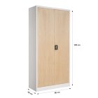 JAN NOWAK® - JAN I Fém iratszekrény BÜKKFA MINTÁVAL