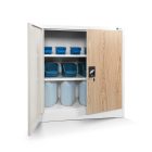 JAN NOWAK® - BEATA Fém iratszekrény BÜKKFA MINTÁVAL