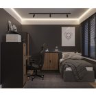 JAN NOWAK® - BEATA Fém iratszekrény DIÓFA MINTÁVAL