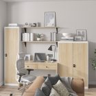 JAN NOWAK® - KEVIN Fém iratszekrény BÜKKFA MINTÁVAL