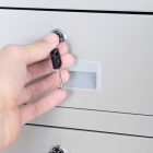 JAN NOWAK® - EDMUND Fém iratszekrény vitrinnel és fiókkal / SZÜRKE