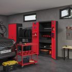 JAN NOWAK® - JAN I  Fém iratszekrény PIROS/ANTRACIT