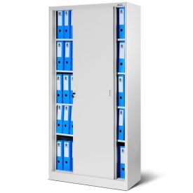 JAN NOWAK® - KUBA Tolóajtós Fém iratszekrény / SZÜRKE