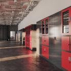 JAN NOWAK® - FILIP Fém iratszekrény vitrinnel és széffel / FEKETE