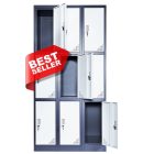 Artemisz® Rövid ajtós öltözőszekrénye 9-rekeszes kivitel